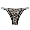 Artículos de Venta Caliente Transfronterizos Exclusivamente para Tallas Europeas y Americanas Temu Shein Amazon Estampado de Leopardo Hilo Plateado Bragas Triangulares Ropa Interior para Mujer en Stock