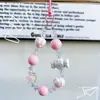 Chica Creativa Cadena de Teléfono de Caramelo con Cuentas Dopamina Llavero de Pastel con Cuentas Pintadas a Mano Accesorios para Bolsos Mismo en Vivo