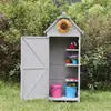 Armário Externo à Prova d'Água Protetor Solar Armário de Armazenamento para Quintal Externo Armário de Ferramentas de Jardim Caixa de Armazenamento para Suprimentos de Pátio Aberto Quarto