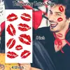 Jogo de Adesivos de Beijo Labial com Foto Transfronteiriço Fofo e Engraçado Versátil Adesivos de Tatuagem Decoração de Festa Adesivos de Tatuagem de Lábios Vermelhos Personalização
