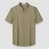 LiquidaciónCamisa Polo de Manga Corta de Seda de Hielo para Hombre, Nuevo Estilo de Verano, Camiseta Transpirable Sin Costuras al Tacto Frío, Top de Cuello Campana Casual de Negocios
