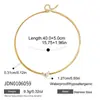 Elegante collar de acero de titanio con borde de circonita, cadena para la clavícula, electrochapado en oro de 18 quilates, joyería de acero inoxidable que no se decolora, venta al por mayor transfronteriza