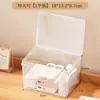 Caja Pequeña Transparente, Caja Pequeña para Almacenamiento de Artículos Varios, Organizador de Tarjetas de Escritorio con Tapa, Caja Plástica Rectangular Mini Vacía