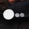 Pendientes de botón geométricos redondos de plata de ley S925 para mujer, retro, mate, personalidad, moda, creativos, modernos, pendientes para hombre