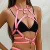 Bambú como ropa Europa y Estados Unidos transfronterizo sexy tirante hueco restricción arnés corporal top divertido para mujer O0933