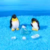 Nuevo Pingüino Lindo Musgo Micro Paisaje Nieve Adornos Bloque de Hielo Resina Paisajismo Adornos