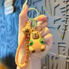 Llavero de Capibara Pintor de Goma Suave Colgante de Muñeco Oso de Dibujos Animados Decoración de Mochila para Niña Regalo Pequeño Creativo