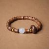 Pulsera de Cuentas Budistas de Sándalo Dorado con Grano Fino y Agujeros Pequeños, 2.0 Cuentas de Oración de Sándalo, 108 Cuentas, Popular entre Hombres y Mujeres, Fabricante de Artículos Culturales y Artísticos