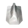 Suministro bolsa de boquilla de agua rica en hidrógeno de 400 ml bolsa de papel de aluminio sellada por cuatro lados cierre sellado bolsa de hidrógeno