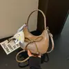 Bolso croissant estilo coreano con diseño único, bolso de mano para mujer color marrón Maillard otoño e invierno para ir al trabajo con correa para el hombro y correa cruzada