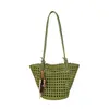 Bolsa de Palha Grande Capacidade Estilo Francês, Bolsa de Ombro Vazada de Luxo Leve, Design de Nicho, Textura de Alta Qualidade, Bolsa para Mãe e Filha para o Dia a Dia