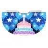 Capas de Festa de Aniversário Europeias e Americanas Feitas Sob Medida de Fábrica, Capas Infantis Estampadas para Bolo, Xales com Laço de Balão