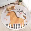 Estilo Nórdico Ins Cesta Colgante para Dormitorio Alfombra Redonda de Dibujos Animados Mecedora Linda para Habitación Infantil Silla Giratoria para Computadora Silla de Estudio