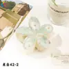 Nuevo Clip de Huevo con Flores Qiyue Moda Impresión UV Pasador de Orquídea Florale Clip de Tiburón Creativo Europeo y Americano