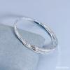 Pulsera de Plata Esterlina S999 para Mujer Pulsera de Bambú Jiyan de Doble Anillo Sólida Cerrada Simple Versátil Joven Personalizada