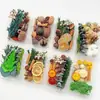 Paquete de Materiales Hechos a Mano para Bricolaje Flores Mixtas Plantas Naturales Flores Secas Piñas de Navidad Estilo Bosque para Jardín de Infancia Decoración de Creación Ambiental