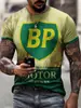 Verano 2023 nuevo venta directa de fábrica transfronteriza impresión digital 3D para hombre logo de coche camiseta de secado rápido para motocicleta de carreras