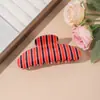 Pinza de Garra Rayada Retro Otoño e Invierno Pinza de Tiburón Elegante Casual para Moño en la Parte Posterior de la Cabeza Accesorio Versátil para Cola de Caballo para Mujeres