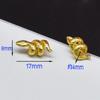 Cobre chapado en oro mate accesorios pulsera de serpiente enrollada serpiente del zodiaco cuentas diy joyería hecha a mano colgante