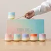 Juego de Tazas de Té de Cerámica con Gradiente de Colores Utensilios de Té Kung Fu Taza de Té Taza de Degustación Bol de Té Taza Individual Regalo
