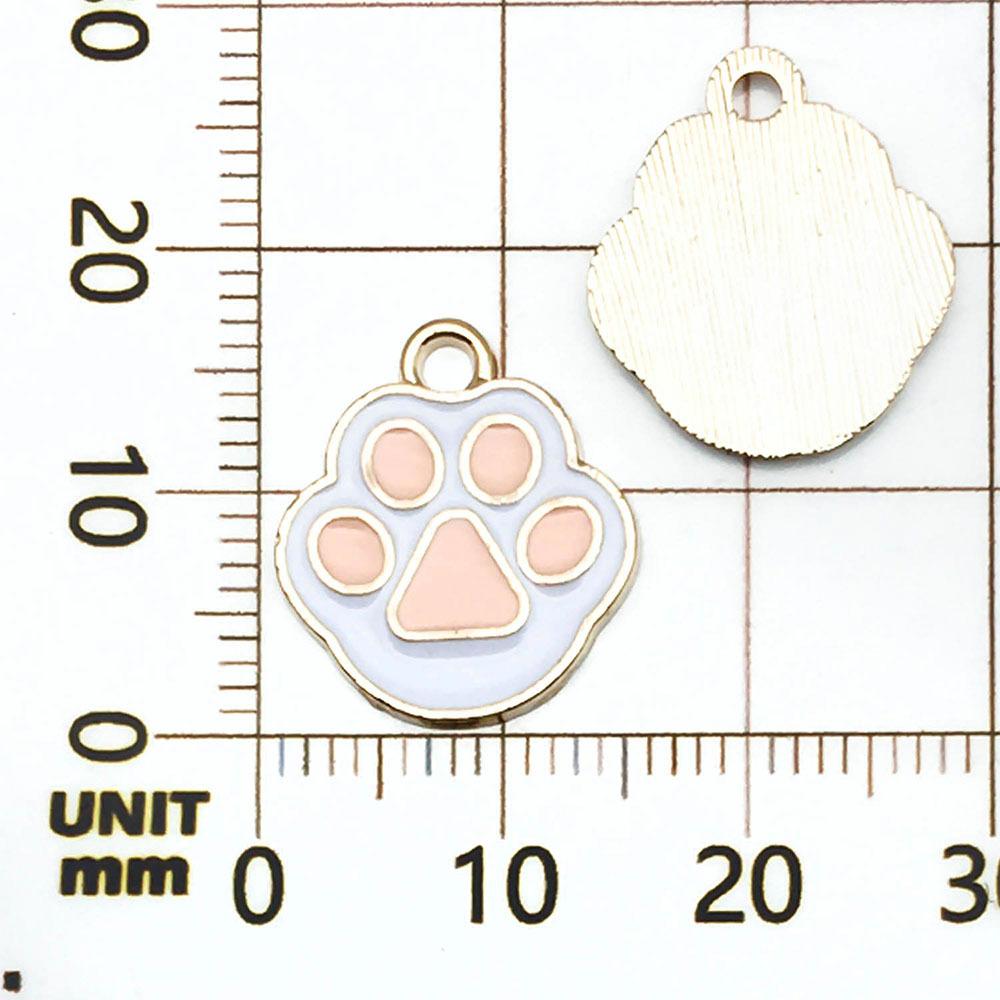 18834-J-滴油可爱动物肉粉色熊掌兔猫爪17x15mm-