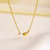 Collar Delfín Perla Mini Ballena Acero Titanio Superfino Novedad Nicho Dulce de Alta Gama Versátil Cadena Clavícula para Mujer