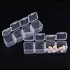Caixa de Joias com 28 Compartimentos Montável e Desmontável Caixa de Armazenamento para Joias de Nail Art Caixa com Compartimentos para Diamantes de Liga de Diamante Pequenos Acessórios de Nail Art