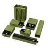 Caja de Cajón para Collar Largo de Gama Alta Verde Retro Caja de Empaque para Joyería de Accesorios para el Cabello Antiguos Caja Deslizable para Anillo Pulsera