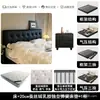 Cama de cuero minimalista italiana cama de cuero minimalista moderna cama de cuero de lujo ligero cama de cuero con capitoné de botones negros cama suave acolchada cuadrada cama de arte en cuero