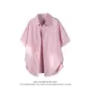 2026 Verano Nueva Camisa de Bolsillo Rayada de Manga Corta de Nicho de Gama Alta Casual Cómoda Versátil Camisa de Bolsillo
