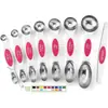 Amazon Transfronterizo Juego de Cucharas Medidoras Magnéticas de Doble Cabeza de Acero Inoxidable con 8 Piezas, Herramientas Magnéticas para Condimentos para Hornear con Escala