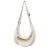 Moda Nuevo Diseño de Nicho Estilo Perezoso Minimalista Bolso de Nylon Ligero Tipo Dumpling Versátil Gran Capacidad Bolso de Hombro Cruzado
