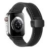 Aplicable a Apple Apple Watch 1-9 generación ultra silicona Cuero Correa con hebilla magnética Correa de cuero Crazy Horse