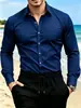 Camisas para Hombre Transfronterizas, Camisas Finas de Verano para Hombre, Transpirables y Cómodas, Color Sólido, Ropa de Trabajo, Amazon, Aliexpress, Sitio Independiente