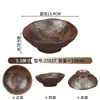 Mesa de Hot Pot Montañosa y Rural Taishun, Juego de Mesa para Restaurante de Sopa Ácida de Res Lao Guo de Guizhou, Juego de Cuatro Piezas con Tazones de Arroz y Tazones para Salsa