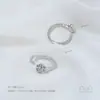 Anillo de moda simple con soporte para cuentas de medio agujero, anillo abierto, anillo de perlas pegajosas hecho a mano para bricolaje, accesorios
