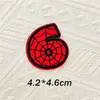 5cmQ Teia de Aranha Gorducha Letra Número Patch de Bordado Autoadesivo Patch Decorativo para Bordado DIY em Diário/Computador Patch de Tecido
