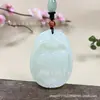 Colgante de jade Hetian blanco de zodiaco cerdo para hombre y mujer, colgante de collar, colgante de mascota, colgante al por mayor
