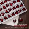 Rhinestones para Uñas Rojo Ankora Otoño e Invierno Corazón Irregular Rojo Sangre Rojo Oscuro Decoraciones para Uñas K9 Mayoreo