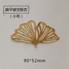 Accesorios de Pintura Decorativa Hojas de Ginkgo Huecas Verde Dorado Plato Hoja de Loto Tríptico de Entrada Disco Colgante de Pared para Pasillo