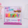 Venda por atacado de fábrica vela de letra criativa de aniversário decoração de bolo feliz aniversário vela artesanal
