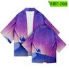 Origem transfronteiriça camisa kimono cardigã de sete mangas impressa em 3D tamanho grande solta casaco moderno masculino e feminino