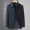 Chaqueta Ejecutiva para Hombre Otoño/Invierno 2026 Forro de Plumas Desmontable Casual de Negocios Abrigo Corto de Solapa Estilo Oficial