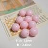 Cuentas redondas de colores de 16 mm, cadena pulida para teléfono móvil, pendientes de cuentas, pulsera DIY hecha a mano, accesorios de agujero recto, cuentas sueltas lindas