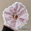 2026 Novo Estilo Estilo Floresta Elástico Alto Prendedor de Cabelo com Laço Preguiçoso, Corda de Cabelo para Rabo de Cavalo em Tecido de Renda para Mulheres