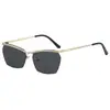 Moda Europea y Americana Estilo Callejero Forma de Ceja Metal Personalidad Gafas de Sol Nuevo Modelo Estilo Ins Protección Solar para Exteriores Gafas de Sol de Moda Transfronterizas