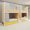 Escadas para Cama Superior e Inferior, Dormitório de Unidade Corporativa, Cama de Ferro Beliche Espessada de Camada Dupla para Funcionários e Trabalhadores da Fábrica