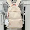 Mochila Escolar Niña Simple Versátil Mochila Estudiante Universitario Estudiante Secundaria Linda Mochila con Lazo Bordado Mochila de Viaje