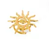 Lele Jewelry Anillo de Acero de Titanio Chapado en Oro de 18 Quilates Acero Inoxidable Dios del Sol Transfronterizo Europeo y Americano Anillo Único de Gama Alta