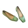 Sapatos Femininos Quadrados Elegantes com Laço, Estilo Primavera e Outono 2026, Rasteirinhas Shallow Slip-On com Salto Bloco, Sapatos Mary Jane